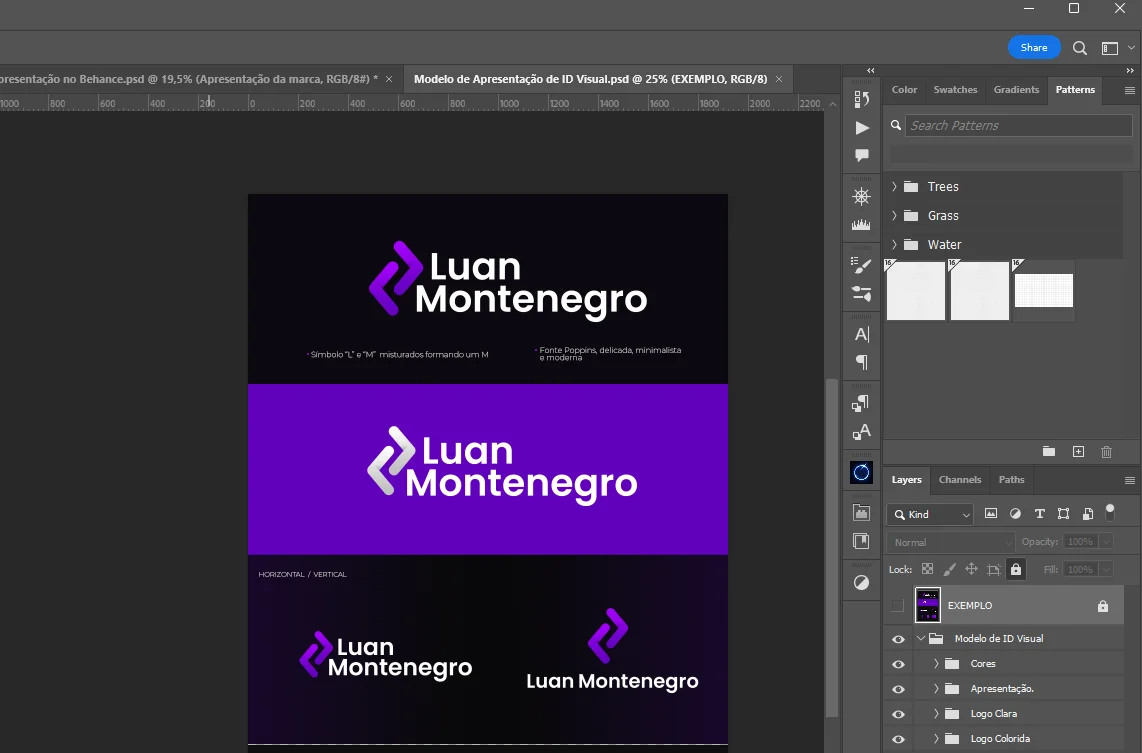 Modelo de Apresentação de ID Visual Editável do Behance